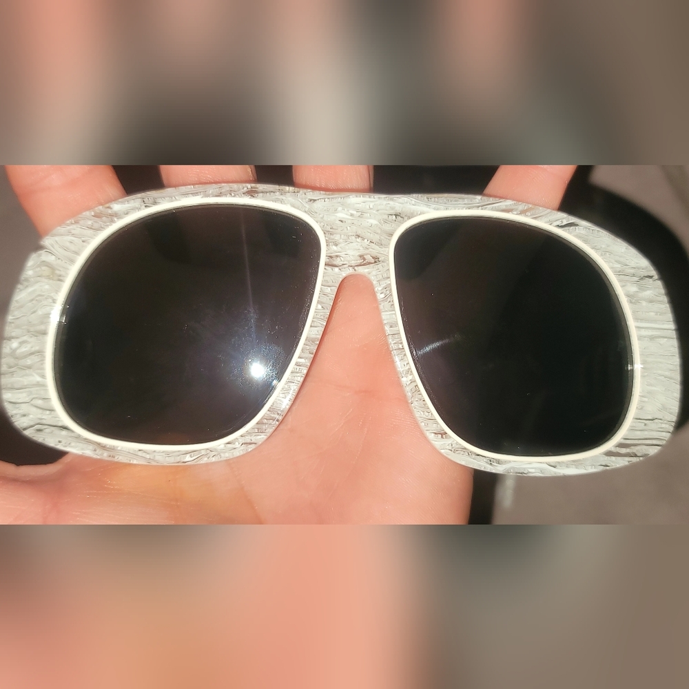 PALOMO FILIP WHITE MARBLE UNISEX SUNGLASSES 55/13 145 CAT 3 Made In Spain - Picture 15 of 16